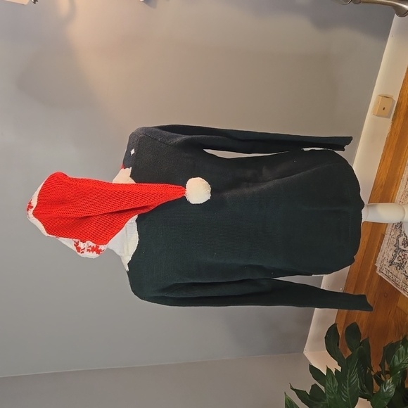Merry Christmas by Poof Naughty Santa Christmas Sweater and Hat Set - Size M - Picture 3 of 12